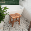 Acacia Wood Stool Rectangle Top Chairs