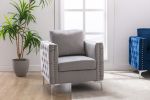 Modern Velvet Armchair Tufted Button Accent chair