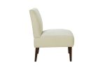 Accent Chair 1pc Beige Fabric Upholstered