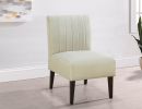 Accent Chair 1pc Beige Fabric Upholstered