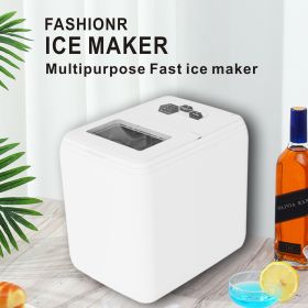 Ice Maker Ice Maker Countertop 44LBS Ice Maker Home Use Outdoor Use Ice Maker 20KG Compact Ice Maker With Ice Scoop & Basket, Ideal For Home Use Party (Color: White)