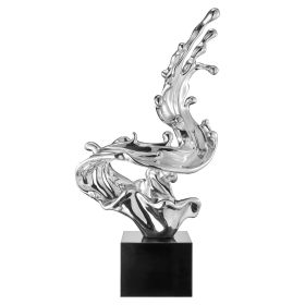 Breaker Wave Sculpture (Color: Chrome, 24" Tall)