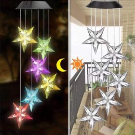 LED Colorful Solar Power Wind Chime (Ships From: China, Emitting Color: 4)