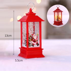 1pc Christmas Lantern Decoration; (Color: Red Old Man Small Flame Lamp)