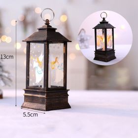 1pc Christmas Lantern Decoration; (Color: Golden Angel Small Flame Lamp)