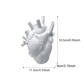 Vase In The Shape Of Human Heart (Color: White, size: 11.5*8*16.5)