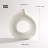 1pc; White Ceramic Vase White Vases For Decor;