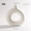 1pc; White Ceramic Vase White Vases For Decor;