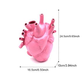 Vase In The Shape Of Human Heart, (Color: Pink, size: 16.5*10*25)