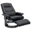 Faux Leather Manual Recliner,Adjustable