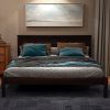 Full Espresso Platform Bed Frame with Headboard