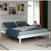 Full Espresso Platform Bed Frame with Headboard