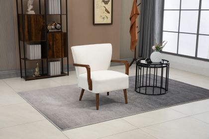 COOLMORE Wood Frame Armchair, Modern Accent Chair Lounge Chair for Living Room (Color: as Pic)