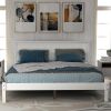 Full Espresso Platform Bed Frame with Headboard