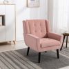 Modern Soft Velvet Material Ergonomics Accent Chair