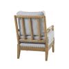 Dusty Blue Upholstered Fabric Accent Arm Chair