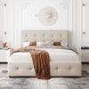 Upholstered Platform Bed with Classic Headboard