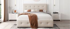 Upholstered Platform Bed with Classic Headboard