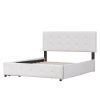 Upholstered Platform Bed with Classic Headboard