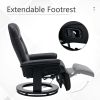 Faux Leather Manual Recliner,Adjustable