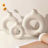 1pc; White Ceramic Vase White Vases For Decor;