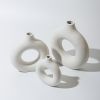 1pc; White Ceramic Vase White Vases For Decor;