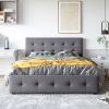 Upholstered Platform Bed with Classic Headboard