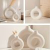 1pc; White Ceramic Vase White Vases For Decor;