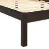 Full Espresso Platform Bed Frame with Headboard