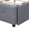 Upholstered Platform Bed with Classic Headboard