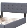 Upholstered Platform Bed with Classic Headboard