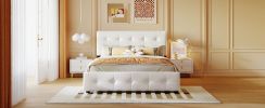 Upholstered Platform Bed with Classic Headboard