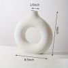 1pc; White Ceramic Vase White Vases For Decor;