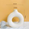 1pc; White Ceramic Vase White Vases For Decor;