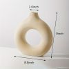 1pc; White Ceramic Vase White Vases For Decor;