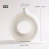 1pc; White Ceramic Vase White Vases For Decor;